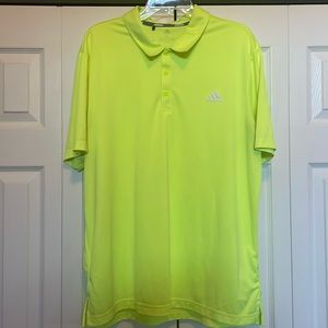 Mens Adidas XL Polo. Great condition. Color Neon Yellow / Green